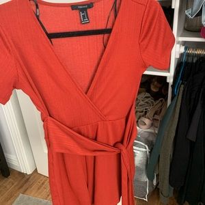 Burnt orange romper from forever 21